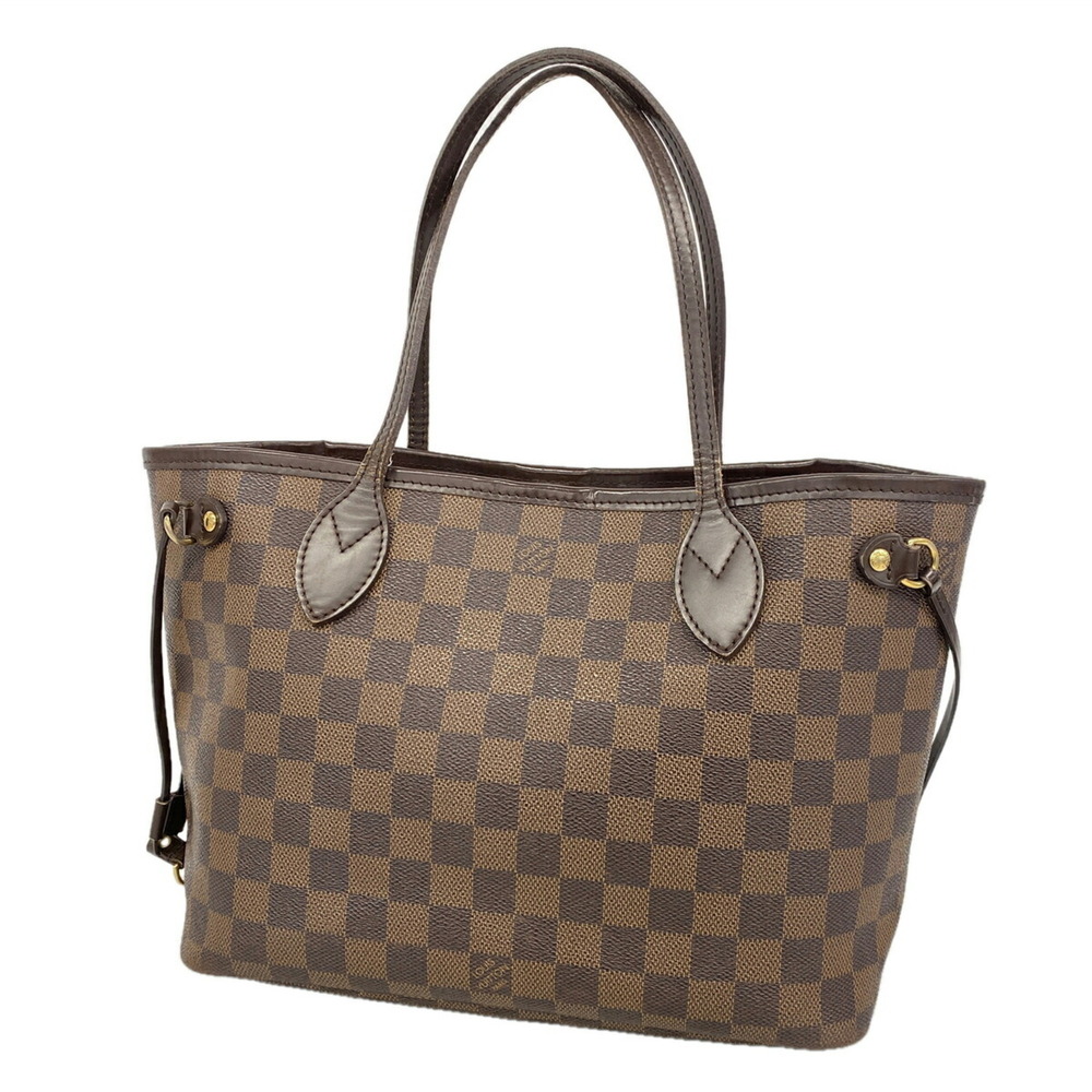 LOUIS VUITTON Authentic Brown Damier Neverfull PM Tote Bag